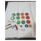 ADVERTISING BUTTONS, SWISS ARMY KNIFE
