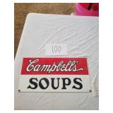 CAMPBELLS SOUPS HEAVIER METAL SIGN