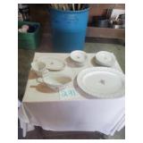 ROYAL SWIRL PLATTER, GRAVY BOAT, LITTLE