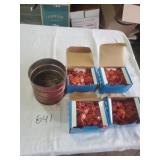 1" PLASTIC CAP NAILS PLUS 1/2 COFFEE CAN