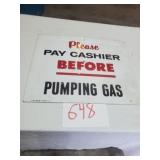 PUMPING GAS 14 X 11 DMETAL SIGN