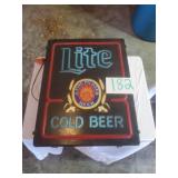 MILLER LITE BEER SIGN, LIGHTS UP