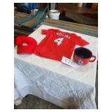 CARDINALS HAT, SHIRT (10/12) & SOUP BOWL