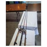 3) FISHING RODS, 2 REELS