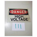 DANGER HIGH VOLTAGE METAL SIGN