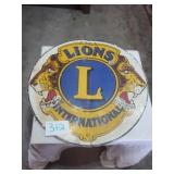 LIONS CLUB, 30" DIAMETER METAL SIGN