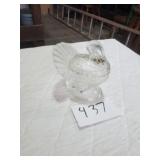 GLASS TURKEY CANDY DISH