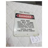 HIGH VOLTAGE 10 X 14 METAL SIGN