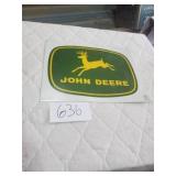 JOHN DEERE 16 X 12 1/2 METAL SIGN