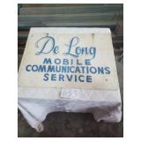 DE LONG DBL SIDED 28 X 20 METAL SIGN