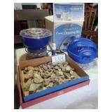 ROCK TUMBLER KIT PLUS BOX OF ROCKS