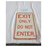 METAL EXIT ONLY STREET SIGN