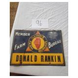ILLINOIS FARM BUREAU METAL SIGN
