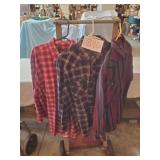 3) WESTERN LONG SLEEVE SHIRTS 2 XL