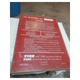 METAL FIRE DEPT SIGN SCREWED TO