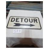 DETOUR 24 X 12 METAL SIGN