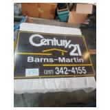 METAL CENTURY 21 SIGN DLB SIDED 36 X 24