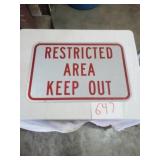 KEEP OUT 18 X 12 METAL SIGN