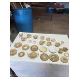 ANTIQUE CHILDRENS TEA CUPS & PLATTERS