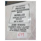 NEIGHBORHOOD WATCH 14 X 20 METAL SIGN