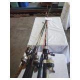 5) FISHING RODS & REELS