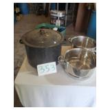 PANS, GRANITEWARE PAN