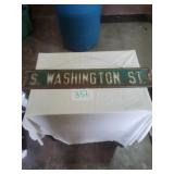 WASHINGTON ST OLD METAL STREET SIGN