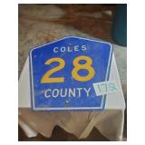 COLES COUNTY HEAVY METAL SIGN