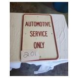 AUTOMOTIVE SERVICE METAL SIGN