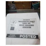 WILDLIFE MANAGEMENT METAL SIGN