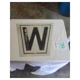 W 14" TALL METAL SIGN