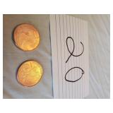 2) WALKING LIBERTY .999 FINE 1/4 OZ COPPER