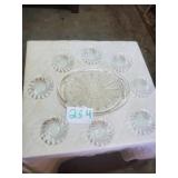 GLASS VEGETABLE TRAY & BOWLS