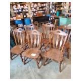 6) STURDY KITCHEN CHAIRS V.A. HOUSE