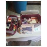 SEWING BOX & THREAD