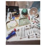 SILVERWARE, DUST PANS, HAIR CLIPPERS, ETC