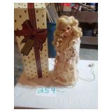 LIGHTED PORCELAIN ANGEL DOLL