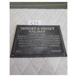 HEAVY CAST IRON RR SIGN 15 3/4 X 11 3/4