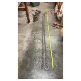 12 foot log chain, w small chain