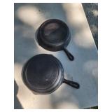 Number seven 10-in and a number 8 10 in cast iron