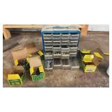 Parts Organizer w contents brass fitting, nuts