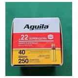 Auguila .22 Super Extra 40gr. QTY. 250