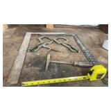Squares , welding clamps, welding chisels