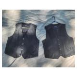 Two leather vest  large leather.