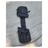 Leather motorcycle saddlebags