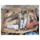 Two air ratchets air chisel with attachments and