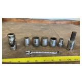 Snap on tools , sockets, extension, wrench