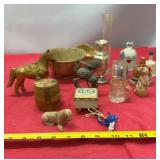 Beautiful Vintage Carved Marble Crane Statue,