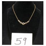 SWEET 15" GOLD TONE NECKLACE WT 0.2