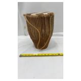 Vintage African Handmade Zebra Hide Drum